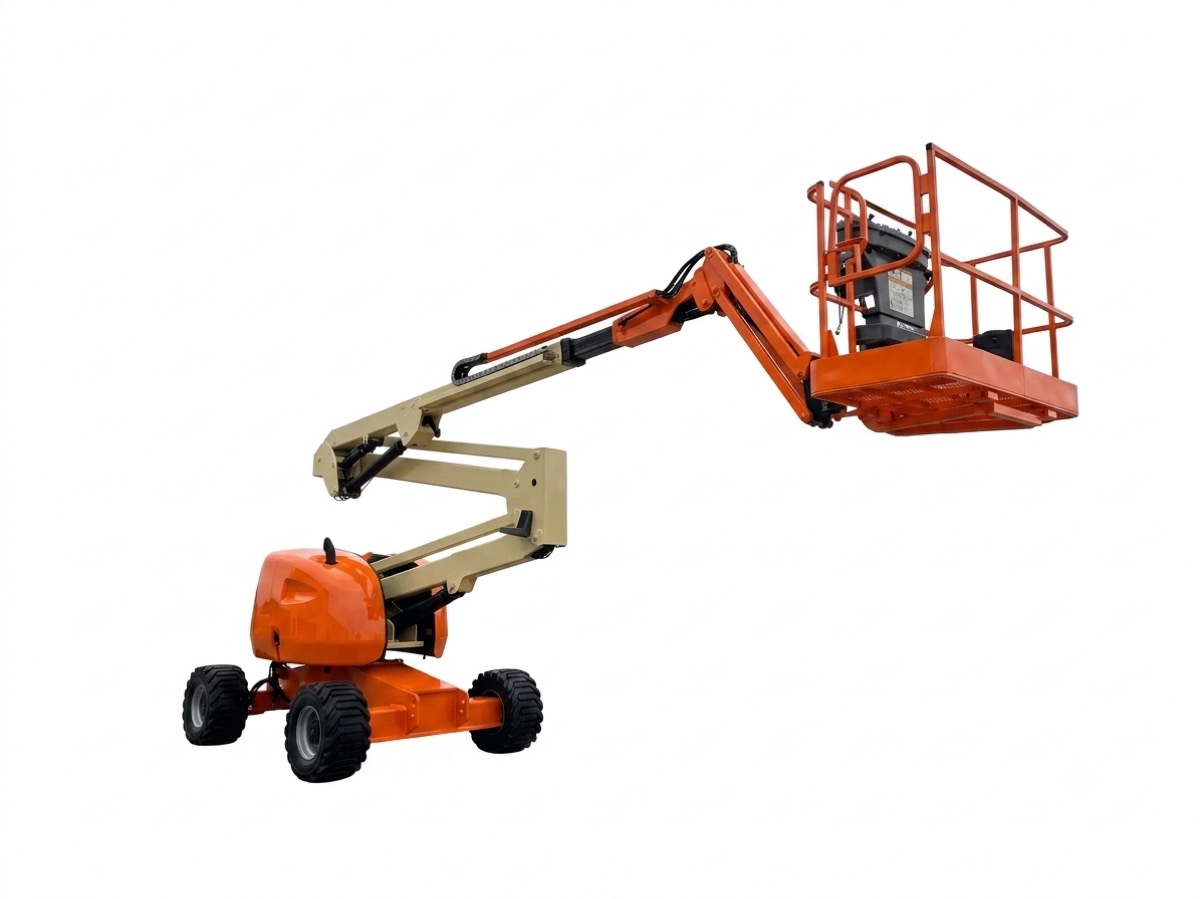 JLG 510AJ articulating boom lift rental Dubai - 18m diesel 4x4 knuckle boom